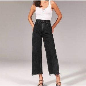 Abercrombie and fitch high rise wide leg jean